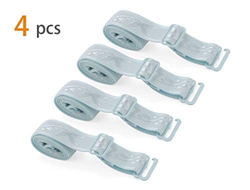 Image of uxcell 2 Pair 10 /12 /15 /18 /20mm Width Stretchable Shoulder Bra Straps Adjustable Elastic Straps for Women