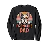 retro frenchie dad french bulldog felpa