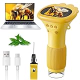 Haute Compatibilité : Cette caméra microscope portable est compatible avec les ordinateurs. Si vous souhaitez visualiser des images plus grandes, pouvez connecter le microscope numérique pour enfants à votre ordinateur à l'aide du câble USB. Elle est compatible avec Windows XP/Vista/Win7/8/10/11, Mac11.0 et les versions supérieures