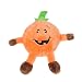 ZippyPaws - Halloween Holiday Brainey Squeak Plush Dog Toy - Pumpkin
