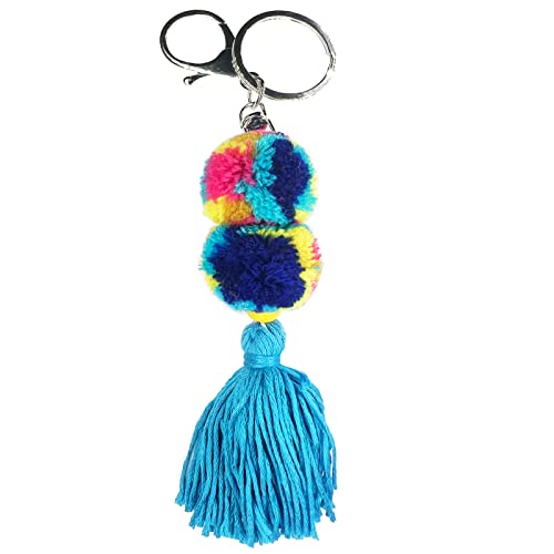 XINGXINLIAN Llaveros de Pompon, Borla Pompón Llavero, Colgante Pompón para Bolso mujer MochilaTeléfono Móvil Regalo para Mujer Niñas Cover