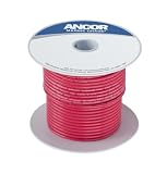 Ancor 104810 Tinned Copper Wire, 14 AWG (2mm2), Red - 100ft