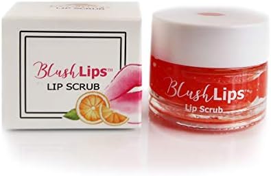 BlushLips Lip Care Exfoliating Scrub and Lip Moisturizer for Chapped Lips Treatment, Lip Repair for Soft Lips Made for Dry Lips (Cruelty-free, Paraben-free, Vegan) (Vita Orange)