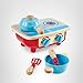 Hape Toddler Kitchen Set | Wooden 6 Piece Cooking Set, Pretend Kitchen Playset with Toy Stove, Frying Pan, Spoon, Spatula