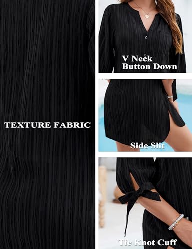 Blooming Jelly Womens Swimsuit Coverup Button Down Bathing Suit Cover Up Tie Swim Beach Cover Ups2