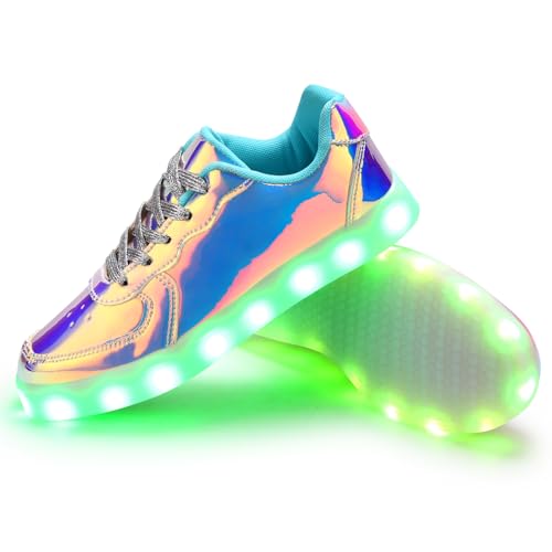 Image of Light Up Shoes Men Women LED Shoes USB Charging Adult High Top LED Sneakers Glow in The Dark Footwear for Dancing Party Festivals Festivals