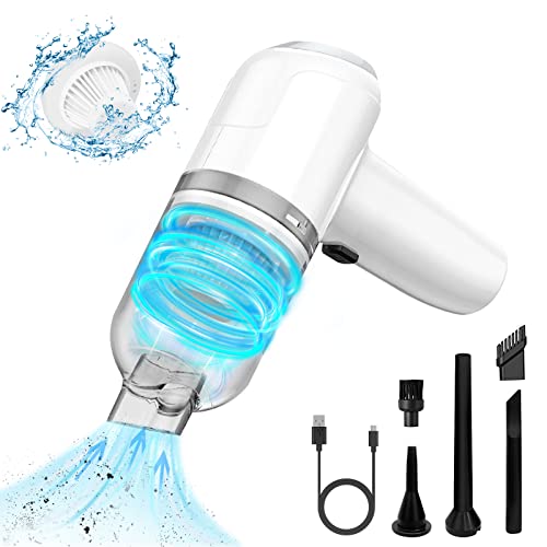 Handheld Vacuums Cordless, Powerful Car Vacuum Cleaner, 120W Lightweight Mini Hand Held Vacuum with Rotatable Handle and Wet & Dry, Mini Vacuum Cleaner for Car, Office, Home, Pet, Hair Cleaning