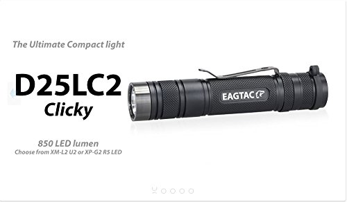 Eagletac D25Lc2 Cree Xm-L2 U2 850 Lumens Clicky Led Flashlight, Black #TOP1