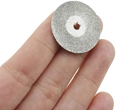 Yuyuvan 25mm Diameter Diamond Cutting Wheel with 2.35mm Mandrel Smooth Cut Through Tidy Operation Less Heat Diamond Coated Disc 5 PCS for Dremel Rotary Tool Cut Stone Glass Ceramic Tile