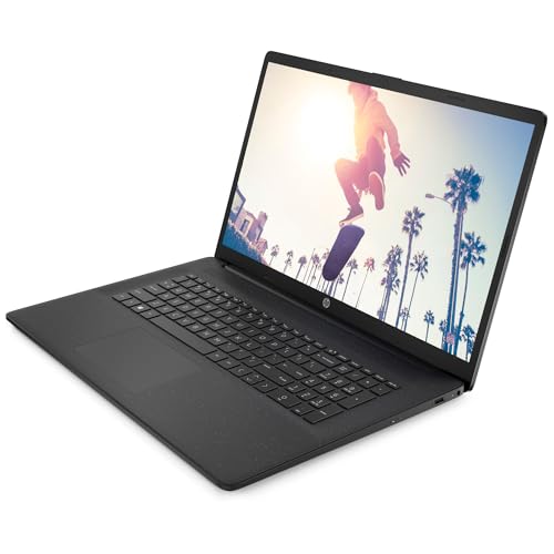 HP Laptop mit 17,3 FHD Display, AMD Ryzen 5 7520U, 8GB DDR5 RAM, 512 GB SSD, AMD Radeon-Grafik, Windows 11, QWERTZ, Schwarz inkl. 25 GB Dropbox-Speicher für 12 Monate