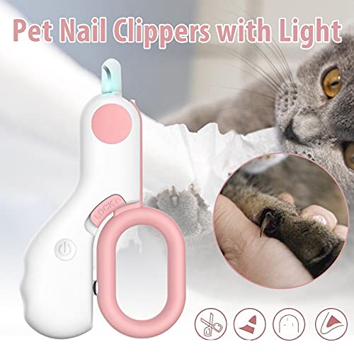 Berbeem Hond Anti-Splash Nail Clippers Kat Nail Clipper Met Batterij LED Licht Scherpe Cutter Antislip Handvat Huisdier… - Image 3