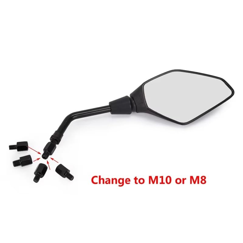 Espejo retrovisor de 10mm convexo que soluciona la vibración y falta de visión trasera en moto 4