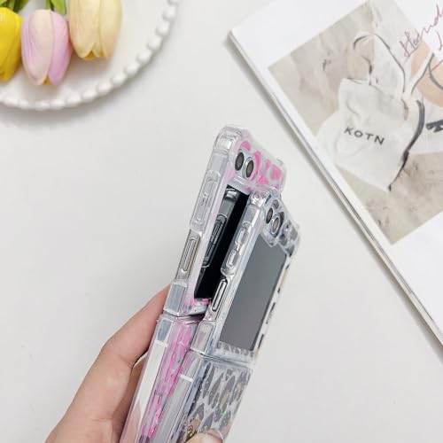 Coque Samsung Galaxy Z Flip 5 transparente léopard violette - 5