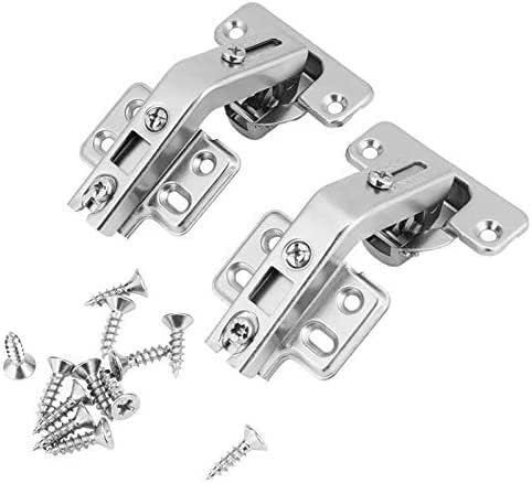 Cabinet Butt Hinge,Folding Door,2Pcs Corner Fold Cabinet Door Hinge 135 Degree Angle Hinge W/Screws Door Hinge Hinges