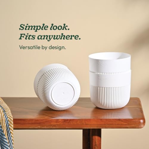 Image of UGAOO York 5 Inch White Pots for Indoor Plants, Set of 3 - Flower Pot for Living Room, Planters for Home Decor, White Planter