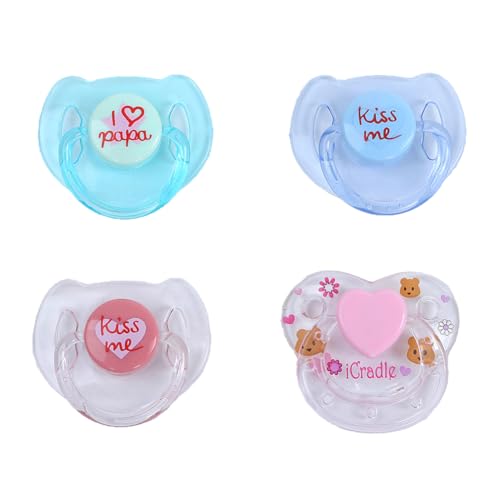 4 Piezas Chupete De Muñecas Reborn, Chupete Magnético Muñeca, Accesorios De Juguetes De Alimentación Interesante Juego De Roles Creativo para Niños, Niñas Mejorar Capacidades Cognitivas