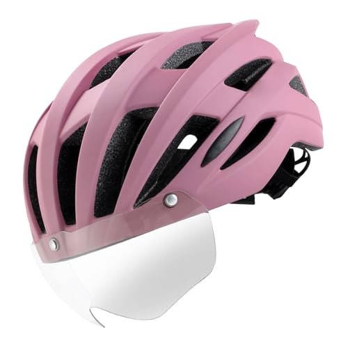 Casco de protección para bicicleta para adultos y hombres, con casco ajustable y gafas de protección que cambian de color, casco de bicicleta de montaña, para hombres, mujeres y adultos, para deportes