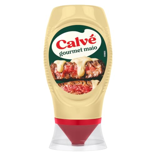 Calvé Maio Gourmet, Maionese Aromatizzata alla Senape di Digione, Formato 250 ml Top Down, Gusto Deciso e Raffinato, Pensato per Carne, Hamburger e Piatti Ricercati
