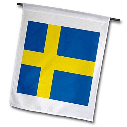 3dRose FL_158441_1 Flagge Schwedenblau, goldgelb, nordisches skandinavisches Kreuz, goldfarben, Gartenflagge, 30,5 x 45,7 cm