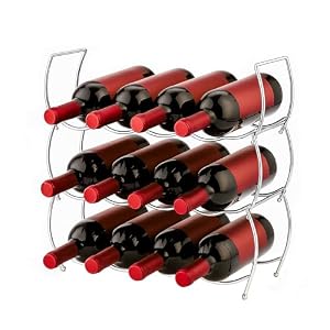 Innoteck Essentials 3 Tier Stackable Wine Rack Countertop Wine Holder Stand for Counter Metal Bottle Storage Table Top Free Standing Holder – Display Shelf for Bar Cabinet