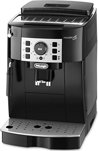 DeLonghi Magnifica S - Cafetera (Independiente, Negro, Goteo, Granos de café, De café molido, Capuchino, Café expreso, 1,8L)