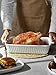 DOWAN Casserole Dish, 9x13 Ceramic Baking Dish, Large Lasagna Pan Deep for Oven, 4.2 Quarts Baking Pan with Handles, Oven Safe and Durable Bakeware for Lasagna, Home Decor, Wedding Gift, Soft White