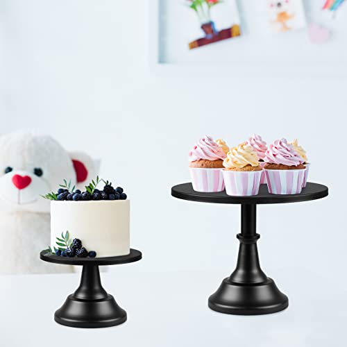 3Pcs Cake Stand Set Round Metal Black Cupcake Stand Dessert Display Plate Serving Tray For Wedding Birthday Party Celebration Baby Shower Supplies #TOP5