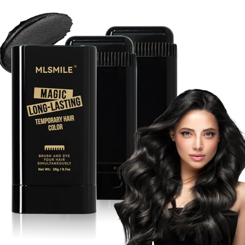 MLSMILE 2PCS Hair Color Stick,Safe Convenient Waterproof
