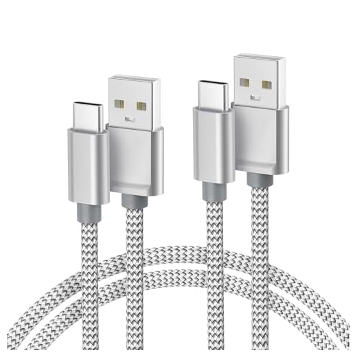 Basesailor USB Type C Charger Cable 6.6FT 2 Pack,Nylon Charging Cord for Samsung Galaxy Z Flip Fold,Note 20 10,S9 S10 S10E 10E S20 FE 21 S23 S21 S22 22 Plus Ultra,A51 A52 A53,Google Pixel 7 6 5 XL Pro