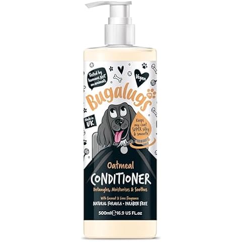 BUGALUGS Dog Conditioner with Oatmeal & Aloe Vera Cover
