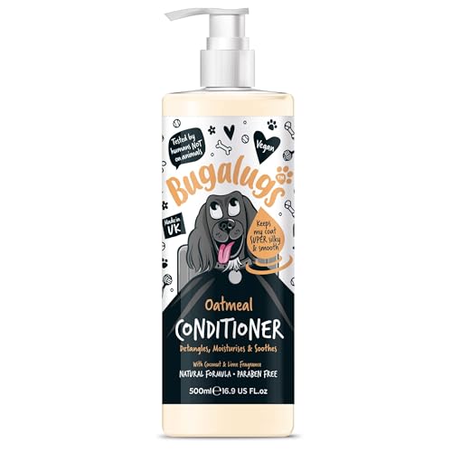Bugalugs - Acondicionador para Perros - 500ml - Enriquecido con Aloe Vera - Suaviza, Hidrata y Protege el Pelaje - Sin Parabenos ni Siliconas - Apto para Piel Sensible y Uso Frecuente