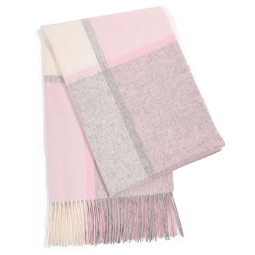 [Merfirge] ウールストール 100％ チェック柄 大判 ストール