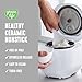 GreenLife Digital Rice Cooker, 2-Cups Uncooked/4-Cups Cooked, Removable Nonstick Ceramic PFAS-Free Pot, One-Touch Presets, Oats, Quinoa, Brown Rice, Auto Keep Warm, Fuzzy Logic Tech, 1.5QT, White