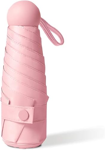 Mini paraguas de viaje plegable resistente al viento con 8 huesos, paraguas de sol y lluvia, paraguas ligero portátil para exteriores, paraguas