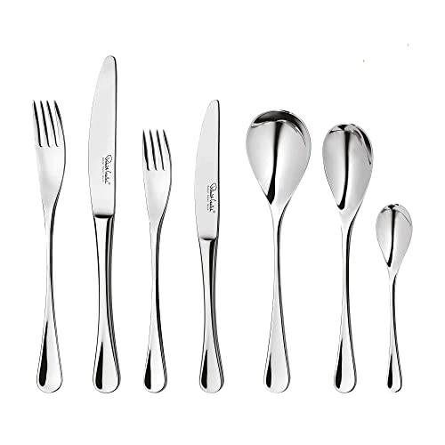 Image of Robert Welch RW2 Bright, 42 Piece Cutlery Set for 6 People. Made from Stainless Steel. Dishwasher Safe.