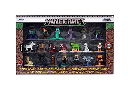 Jada Toys Minecraft 1.65" Die-Cast Metal Collectible Figurine 20-Pack Wave 6, Toys For Kids And Adults, White #TOP1