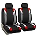 FH Group FB033RED102 Bucket Seat Cover (Modernistic Airbag Compatible (Set of 2) Red)