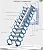 Attic Ladder Pull Down System-12 Steps Titanium Magnesium Alloy Attic Stairs, 10.17FT Wall-Mounted Collapsible Loft Ladder with Armrests, Retractable Attic Ladder (Blue)