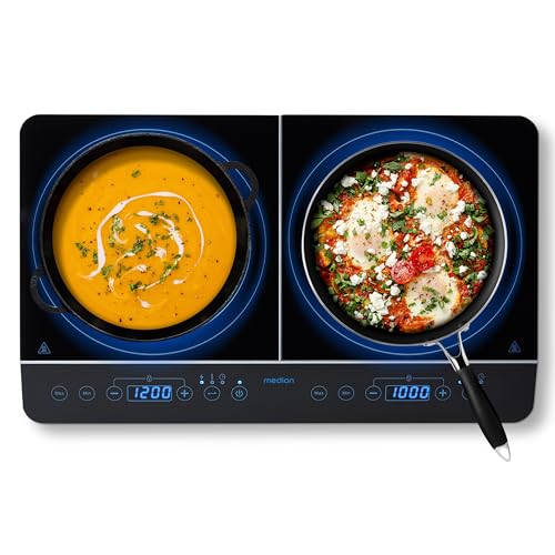 Medion Placa De Inducción Doble Con Dos Placas De Cocción, 3500 Vatios, 10 Ajustes De Temperatura, Pantalla Led, Md 15324, Negro Medion Placa De Inducción Doble Con Dos Placas De Cocción, 3500 Vatios, 10 Ajustes De Temperatura, Pantalla Led, Md 15324, Negro