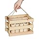 Relaxdays Kubb, mit Transportbox, finnisches Wurfspiel, Erwachsene & Kinder, Wikinger Spiel, für draußen, Holz, Natur