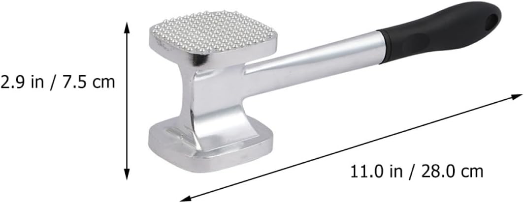 Homoyoyo Aluminum Double-sided Meat Tenderizer Hammer, Dual-function Beef Pounder Mallet for Home Kitchen Steak Preparation