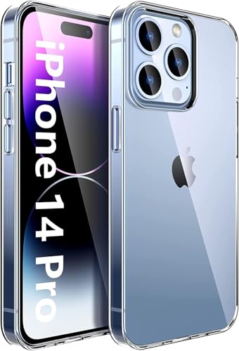 Image of NISHTECH for iPhone 14 pro (6.1 Inches) Premium Transparent Hybrid Soft Slim Dust Proof Back Case Cover with Camera Protection