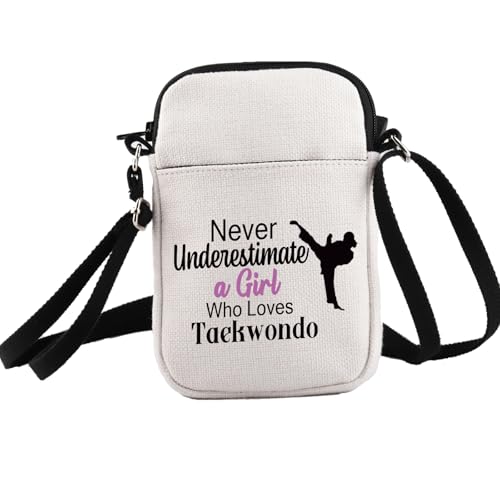 PXTIDY Taekwondo Crossbody Bag Karate Taekwondo Trainer Gift Crossbody Bag Karate Gifts Taekwondo Gifts Martial Arts Gifts