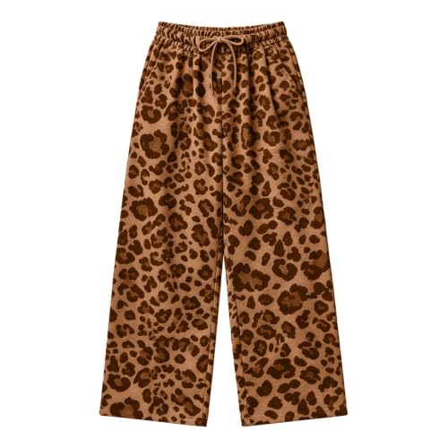 Leopard Print Sweatpants Women Baggy Wide Leg Y2K Lounge Sweat Pants - image 3