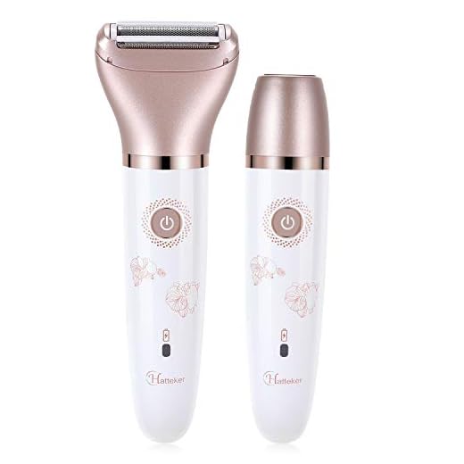 Electric Razor for Women, Nivlan Painless 2 in 1 Wet & Dry Lady Shaver for Women, Portable Waterproof Bikini Trimmer Body Hair Removal for Legs, Underarms, Armpit, Face (Rose Gold)
