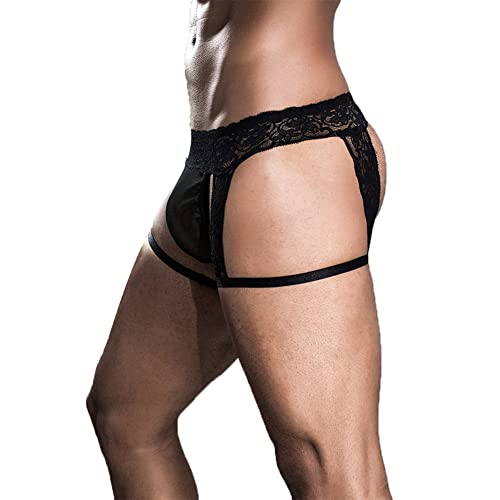 Men's Sexy Boxer Briefs Mesh Breathable Panties Lace Shorts Underwear Low Rise