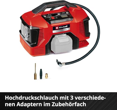 Einhell Akku-Kompressor PRESSITO 18/21 Power X-Change (18 V, max. 10.5 bar, 21 l/min Ansaugleistung, Motordrehzahl 18000 min^-1, ölfrei, ohne Akku)