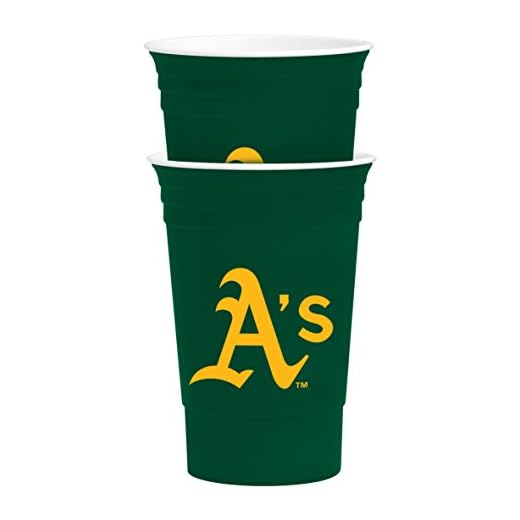 MLB Oakland Athletics Party Cup Tailgate Set, 16-ounce