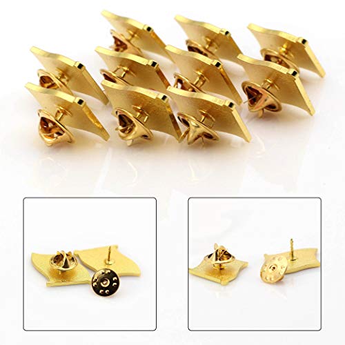 Exquisite 1 Inch American Flag Pin Usa Flag Pin The Stars And Stripes - Made In The Usa -Gold Tone -10 Pack #TOP6