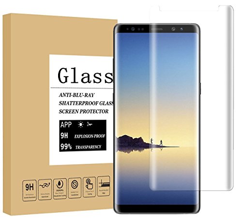 Samsung Galaxy Note 8 Tempered Glass Screen Protector, Wtbone - [HD Clear][Anti-Bubble][9H Hardness][Anti-Scratch][Anti-Fingerprint] Tempered Glass Screen Protector For Note 8